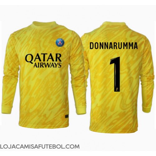 Camisa de Futebol Paris Saint-Germain Gianluigi Donnarumma #1 Goleiro Equipamento Alternativo 2024-25 Manga Comprida